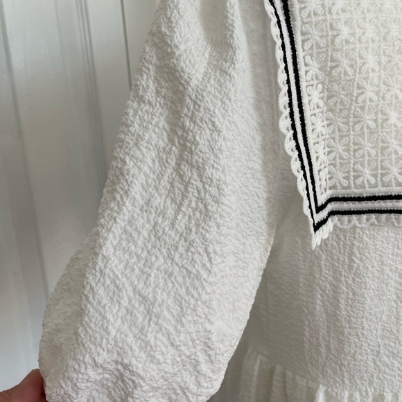 Puff Midi Dress with Sailor Collar (detachable). - Picture 12 of 13